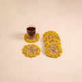 Handcrafted Crochet Work Eco-Friendly Wheat Grass Coasters (Set of 6) 01
