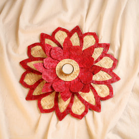 Greenkraft Handcrafted Bamboo Rangoli with Lotus Tealight Candle Holder 16