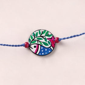 Mandala Art Handpainted Wooden Rakhi 56