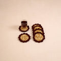 Handcrafted Crochet Work Eco-Friendly Wheat Grass Coasters (Set of 6) 02