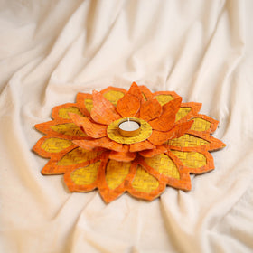 Greenkraft Handcrafted Bamboo Rangoli with Lotus Tealight Candle Holder 08
