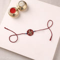 Mandala Art Handpainted Wooden Rakhi 59