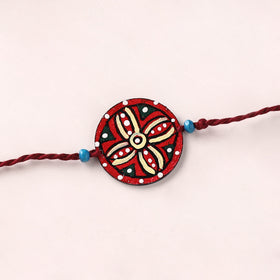 Mandala Art Handpainted Wooden Rakhi 59