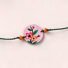 Mandala Art Handpainted Wooden Rakhi 64
