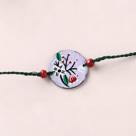 Mandala Art Handpainted Wooden Rakhi 63