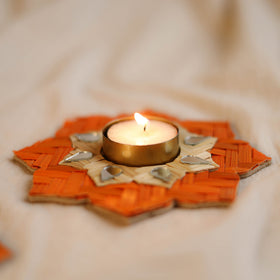 Greenkraft Sitara Handcrafted Bamboo Rangoli Tealight Candle Holder (Set of 2) 30