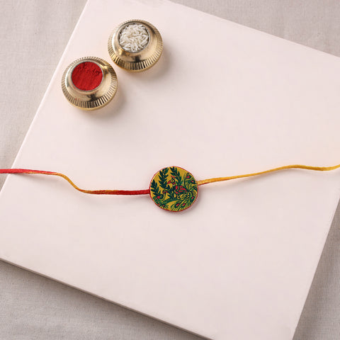 Manjusha Art Handpainted Resin Rakhi 05
