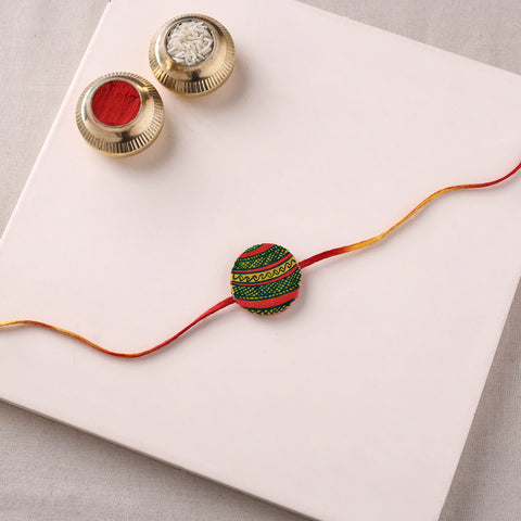 Manjusha Art Handpainted Resin Rakhi 07