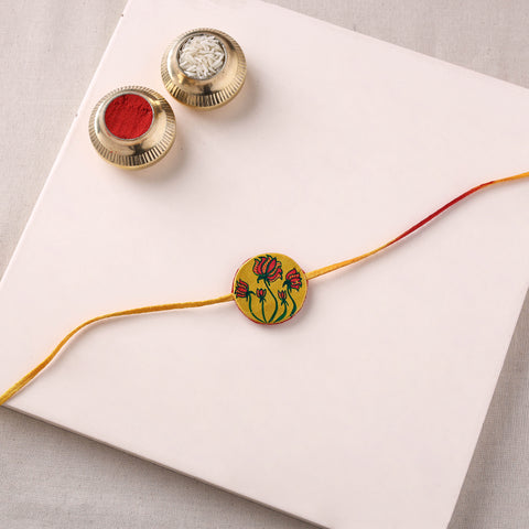 Manjusha Art Handpainted Resin Rakhi 08