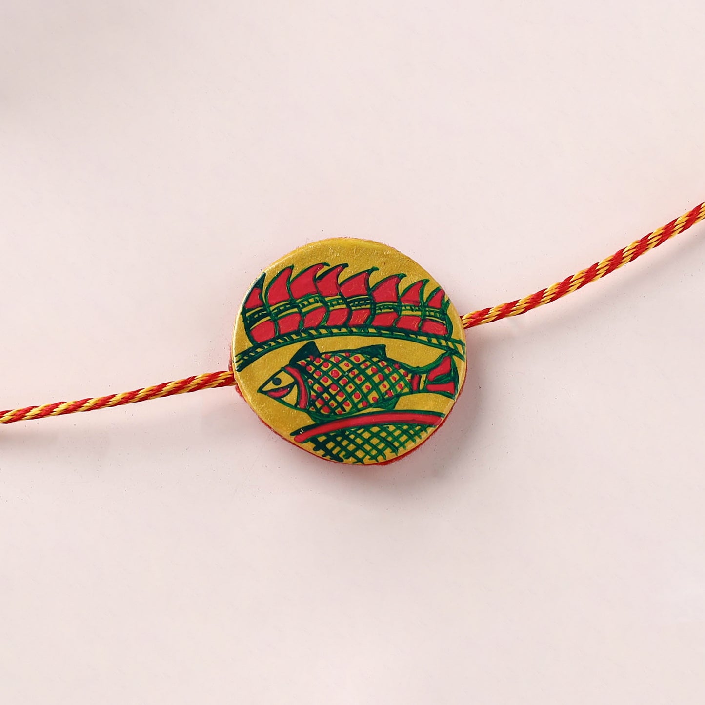 Manjusha Art Handpainted Resin Rakhi 09