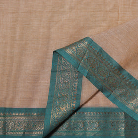 Beige - Kanchipuram Cotton Fabric with Zari Border 04