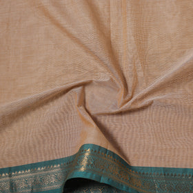 Beige - Kanchipuram Cotton Fabric with Zari Border 04