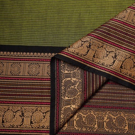 Green - Kanchipuram Cotton Fabric with Zari Border 06