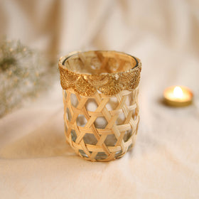 Greenkraft Deepam Handcrafted Bamboo Tealight Candle Holder (Single Pc) 07