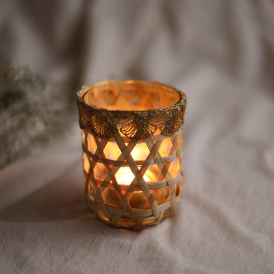 Greenkraft Deepam Handcrafted Bamboo Tealight Candle Holder (Single Pc) 07