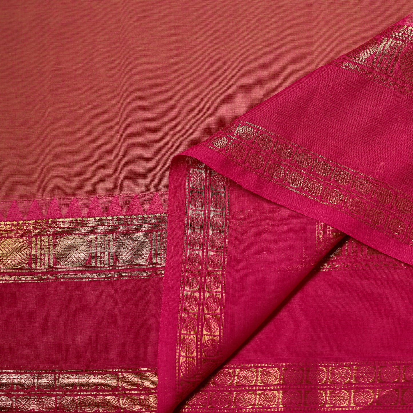 Kanchipuram Cotton Fabric with Zari Border 08