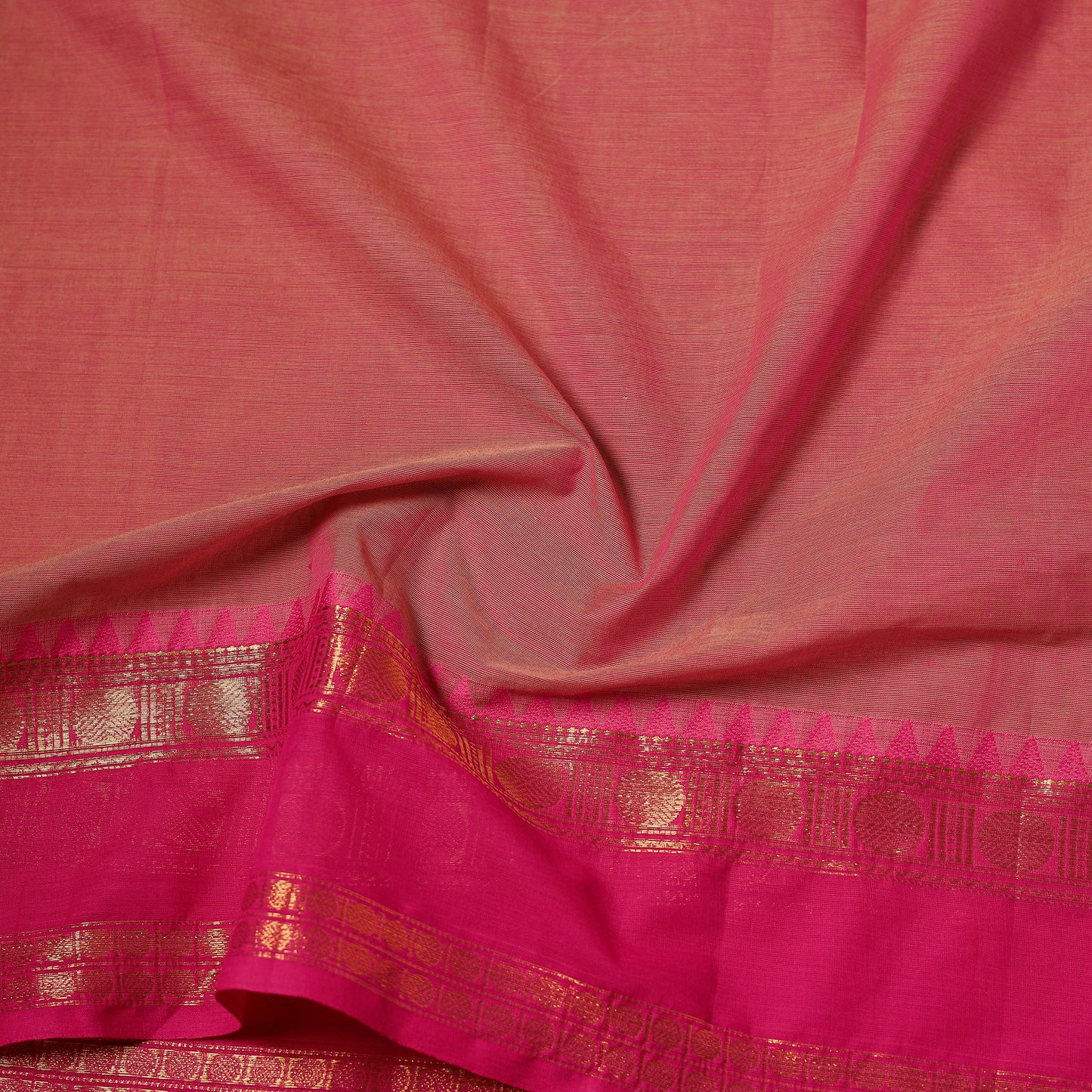 Kanchipuram Cotton Fabric with Zari Border 08