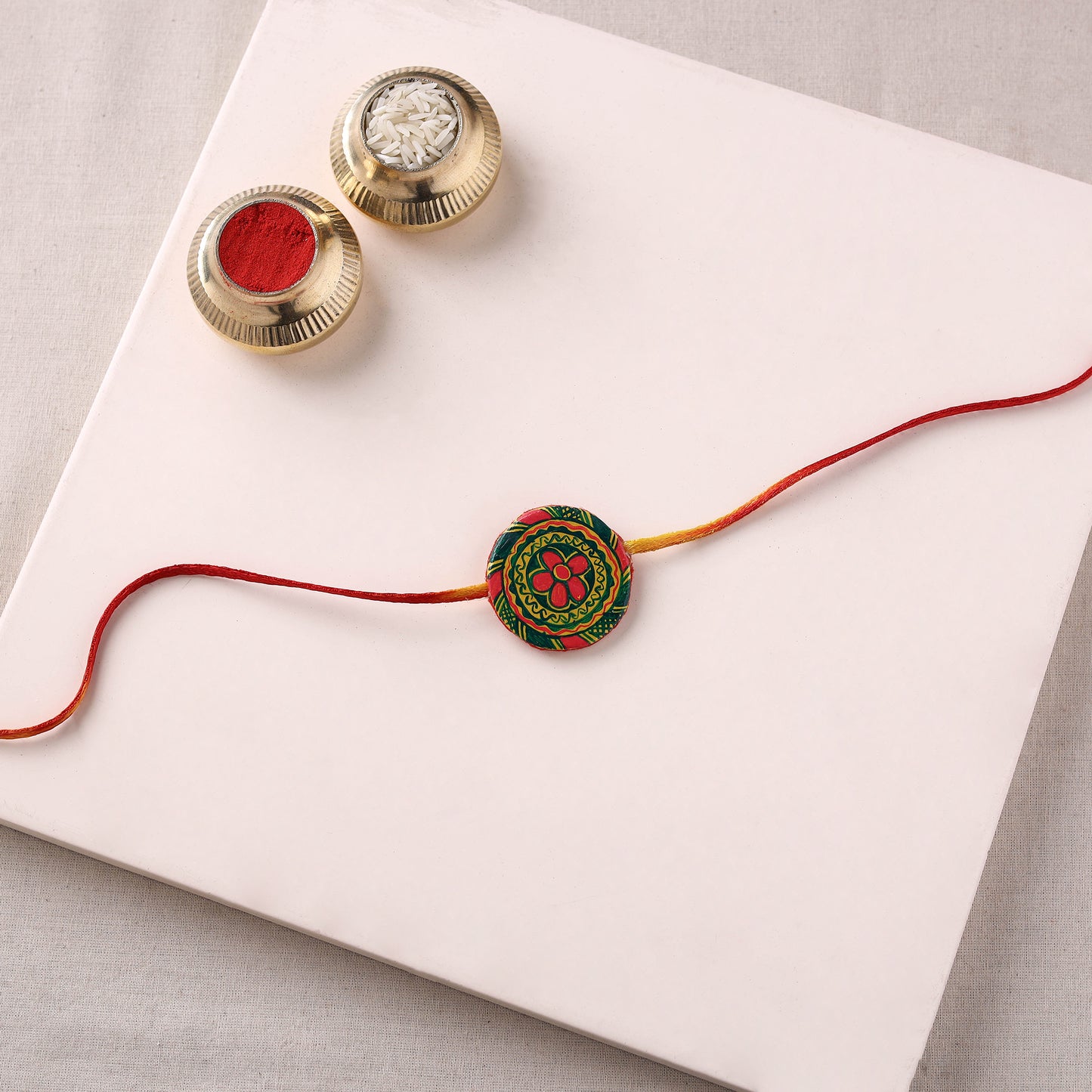 Manjusha Art Handpainted Resin Rakhi 22