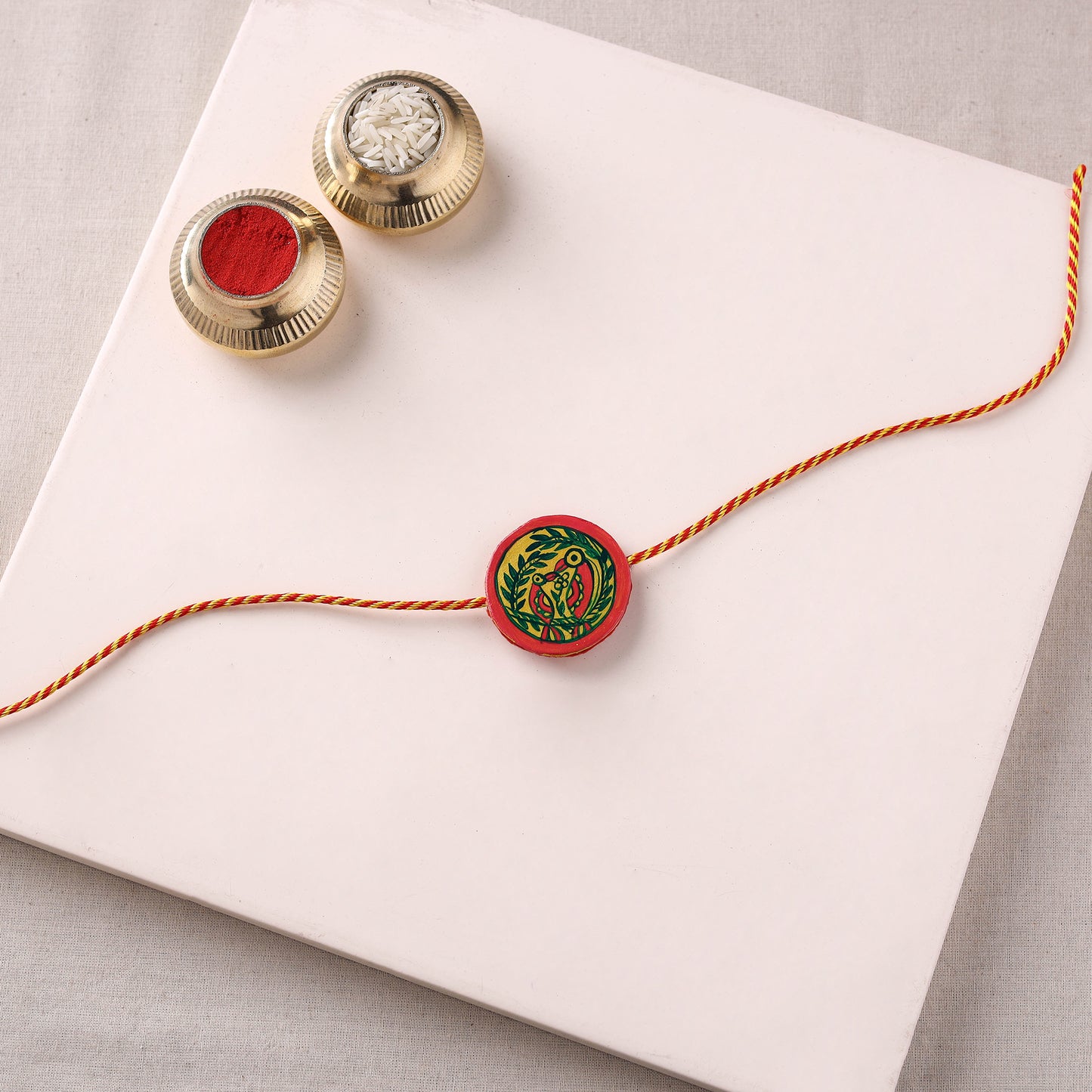 Manjusha Art Handpainted Resin Rakhi 23