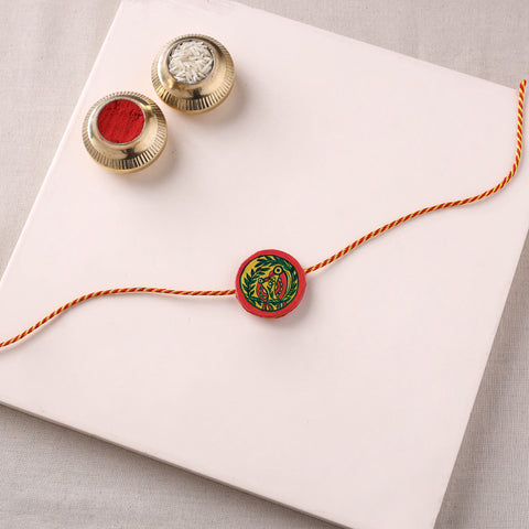 Manjusha Art Handpainted Resin Rakhi 23