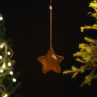 Star - Handcrafted Raffia Christmas Ornament 07