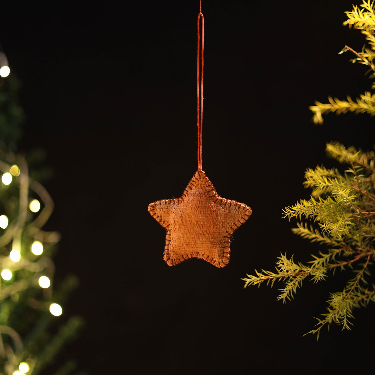 Star - Handcrafted Raffia Christmas Ornament 08