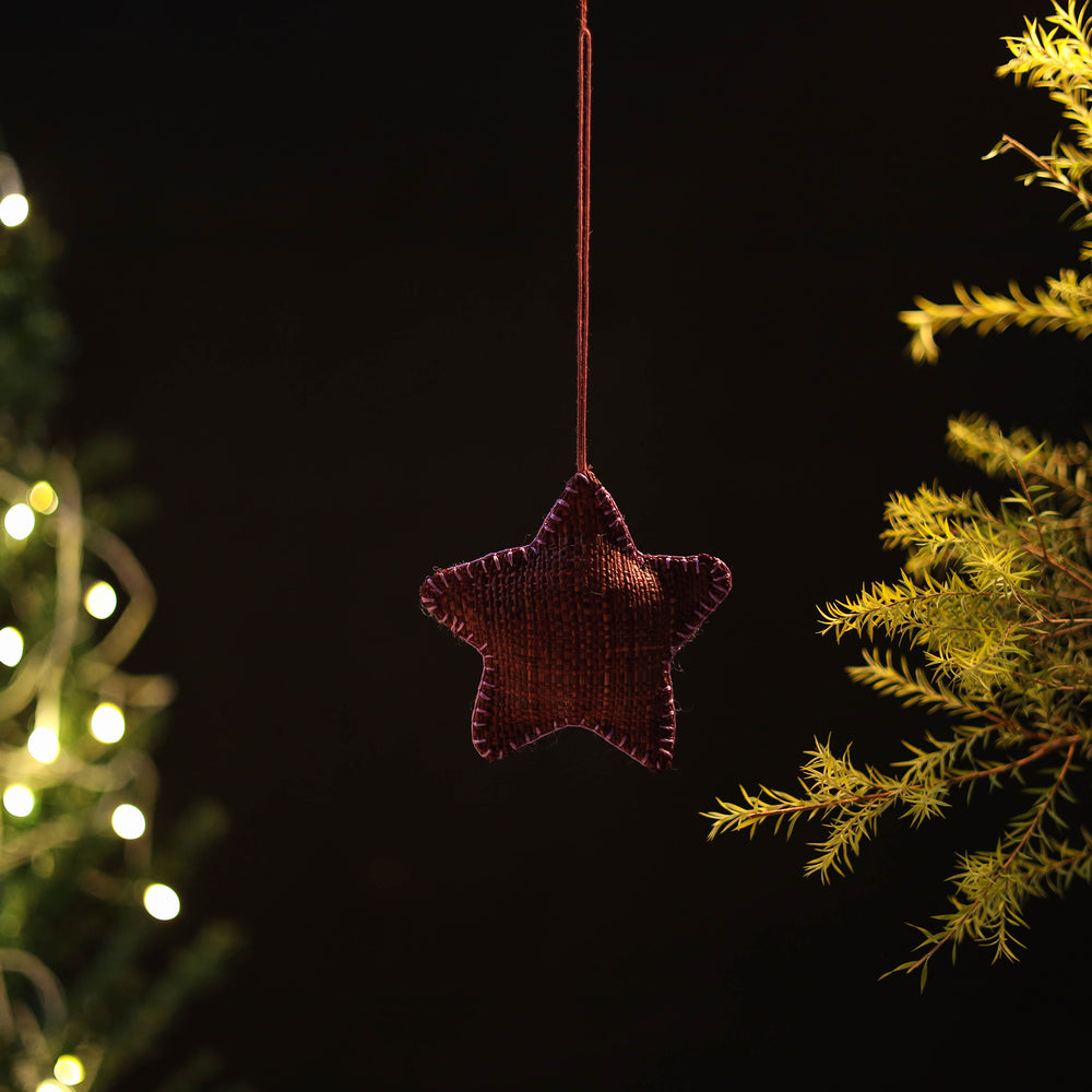 Star - Handcrafted Raffia Christmas Ornament 10