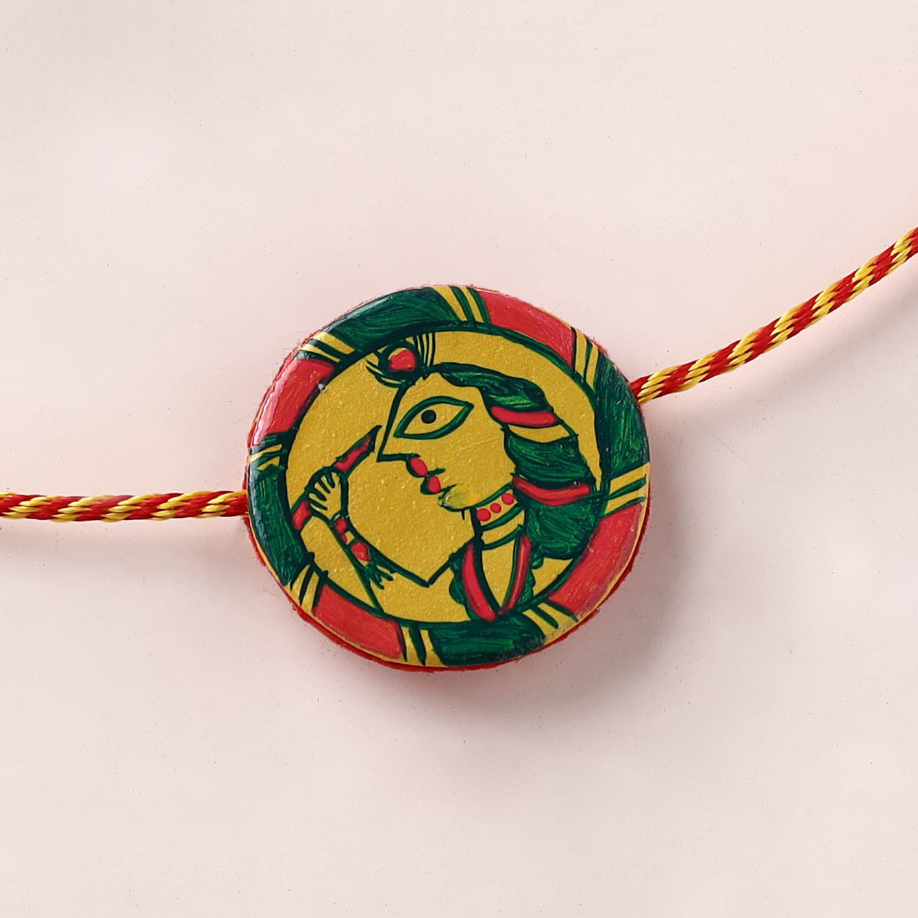 Manjusha Art Handpainted Resin Rakhi 26