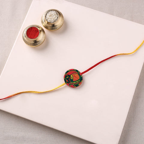 Manjusha Art Handpainted Resin Rakhi 28