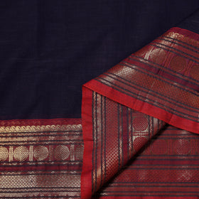 Blue - Kanchipuram Cotton Fabric with Zari Border 13