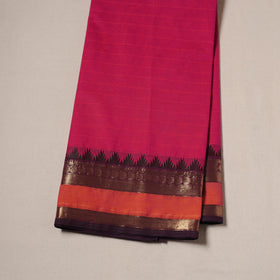 Pink - Kanchipuram Cotton Fabric with Zari Border 14