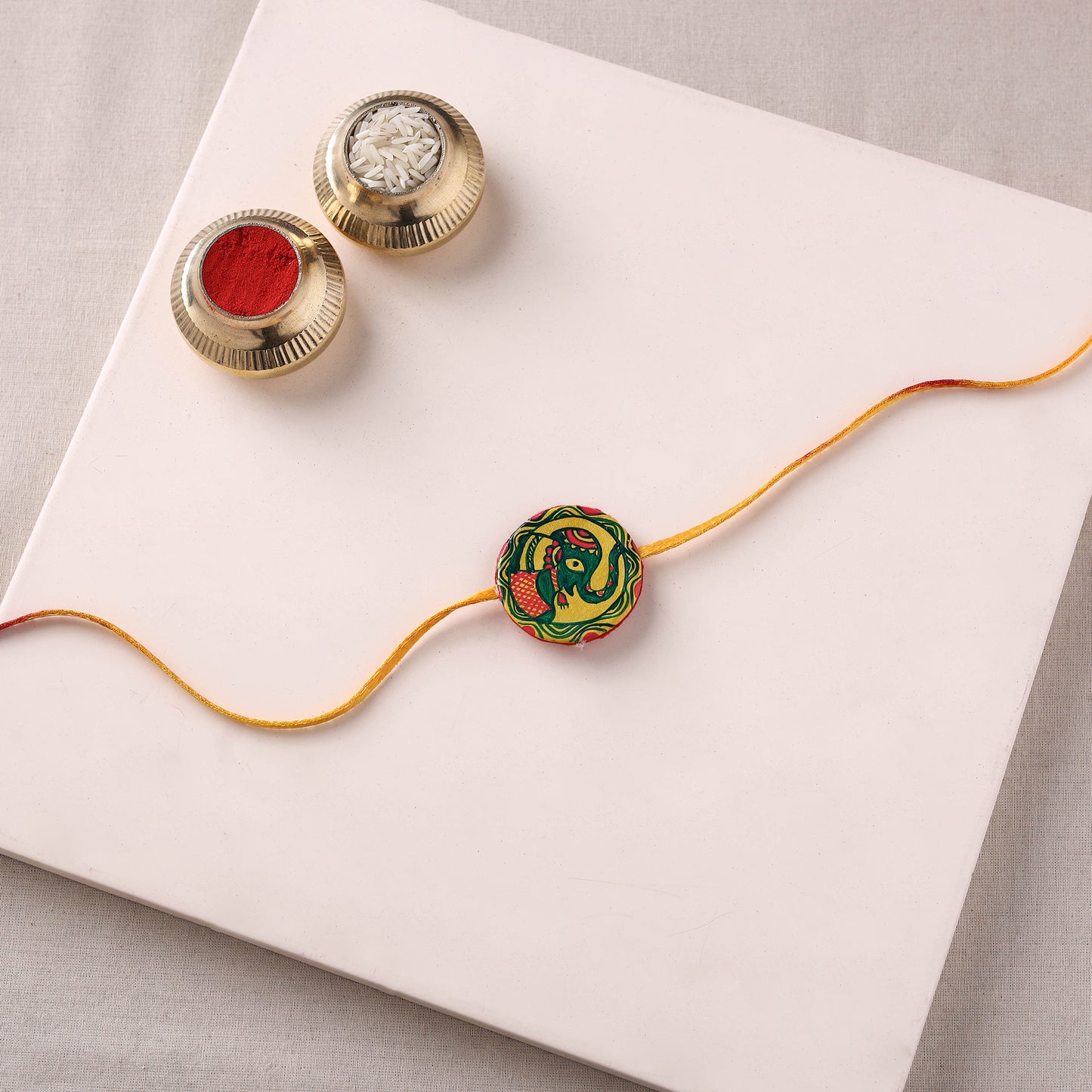 Manjusha Art Handpainted Resin Rakhi 31
