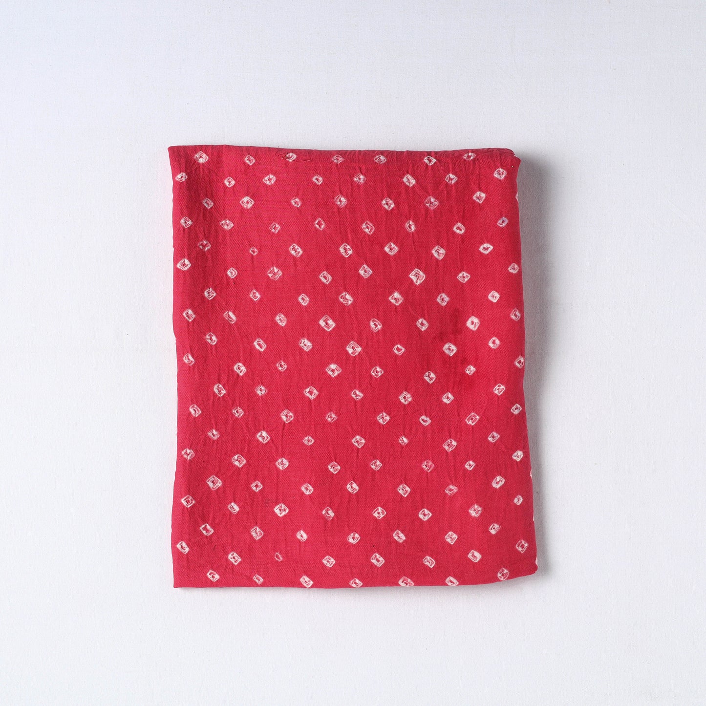 Pink Kutch Tie-Dye Cotton Bandhani Precut Fabric