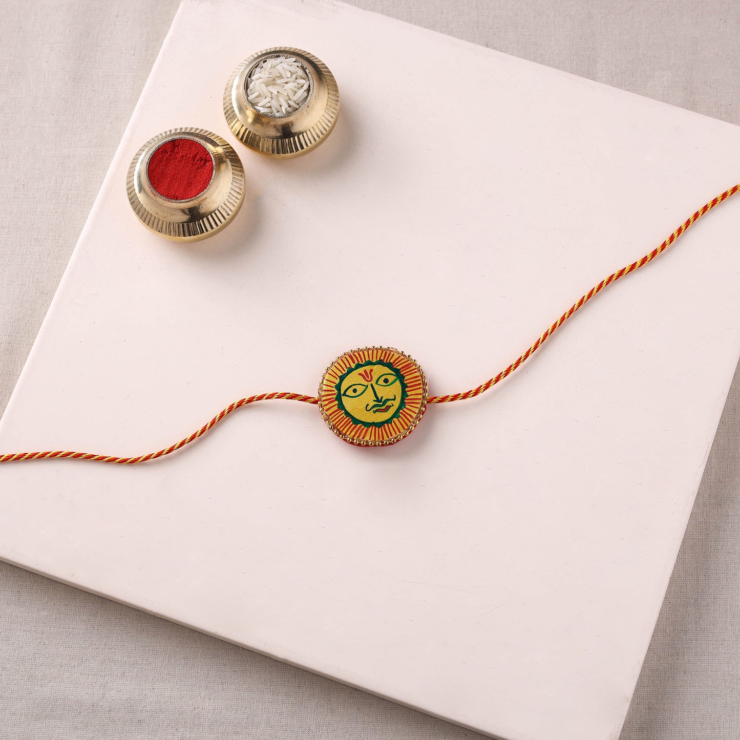 Manjusha Art Handpainted Resin Rakhi 33