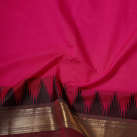 Pink - Kanchipuram Cotton Fabric with Zari Border 16