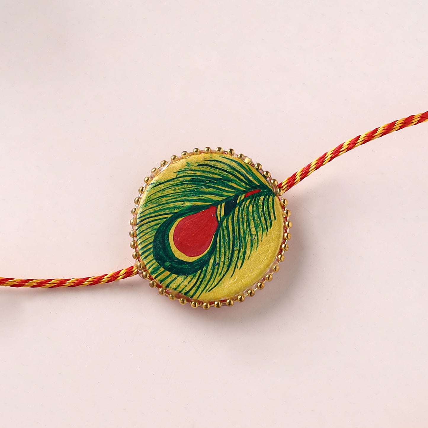 Manjusha Art Handpainted Resin Rakhi 34