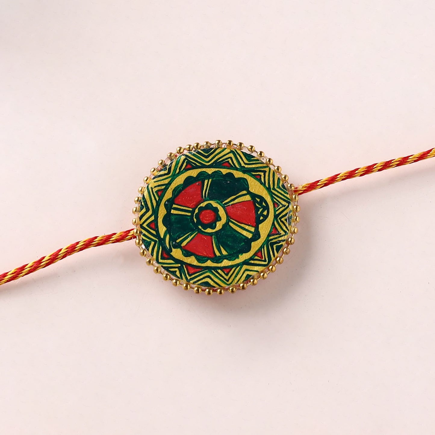 Manjusha Art Handpainted Resin Rakhi 36