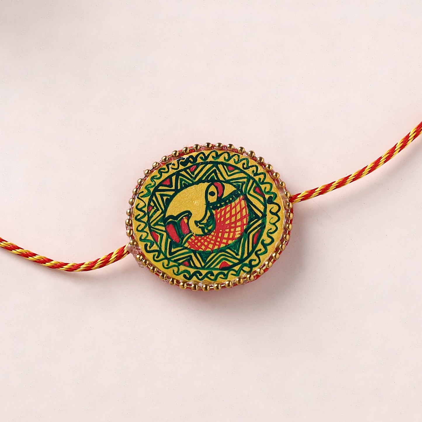 Manjusha Art Handpainted Resin Rakhi 38