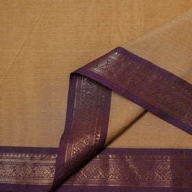 Beige - Kanchipuram Cotton Fabric with Zari Border 21
