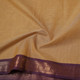 Beige - Kanchipuram Cotton Fabric with Zari Border 21