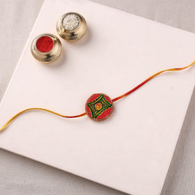 Manjusha Art Handpainted Resin Rakhi 44