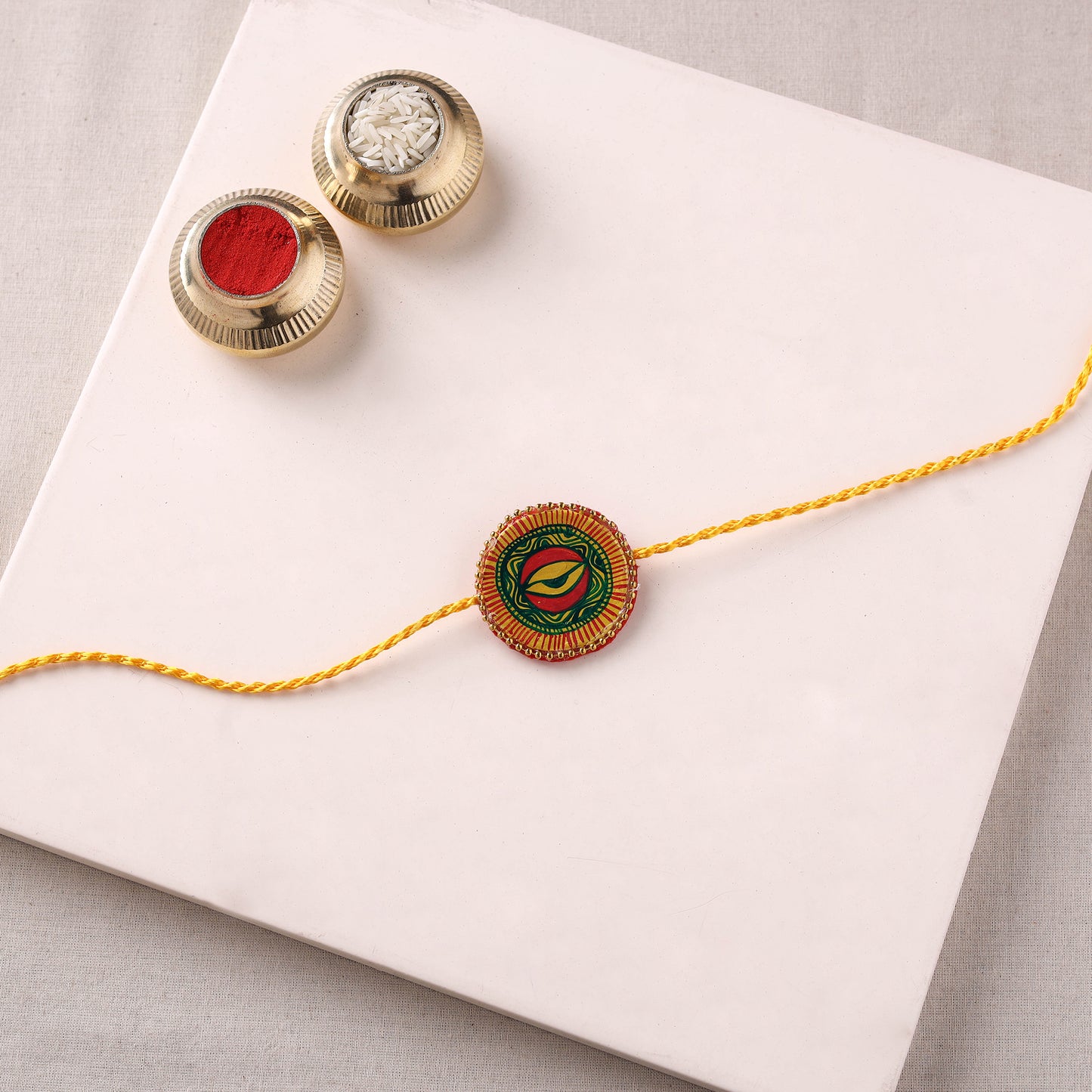 Manjusha Art Handpainted Resin Rakhi 45