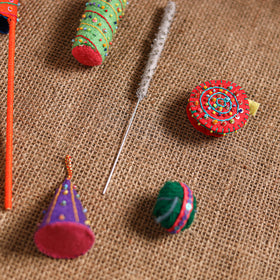 Diwali Special! Handmade Beadwork Felt Crackers (Set of 7 - Assorted) 31