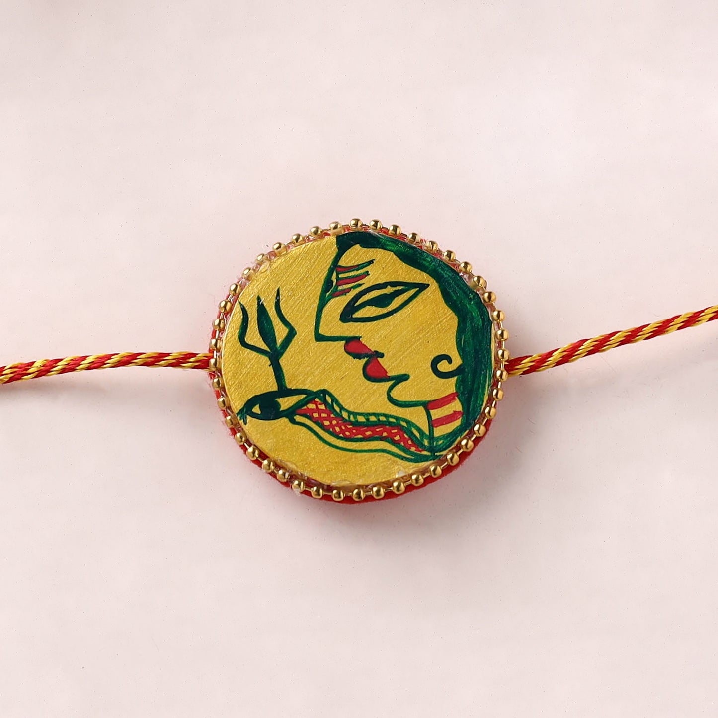 Manjusha Art Handpainted Resin Rakhi 46
