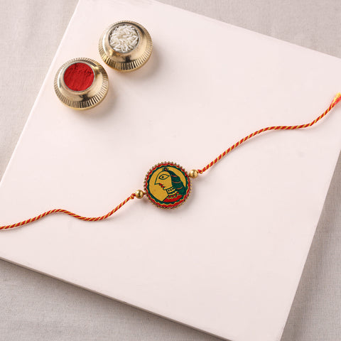 Manjusha Art Handpainted Resin Rakhi 47