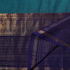 Blue - Kanchipuram Cotton Fabric with Zari Border 25