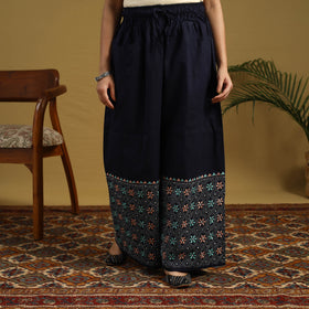 Buy Cotton Bengal Kantha Hand Embroidery Palazzo