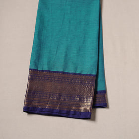 Blue - Kanchipuram Cotton Fabric with Zari Border 26