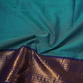 Blue - Kanchipuram Cotton Fabric with Zari Border 26