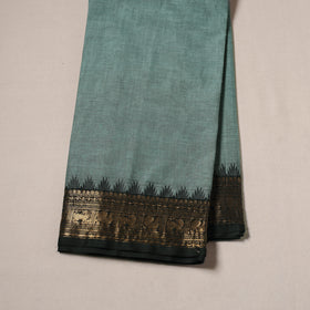 Green - Kanchipuram Cotton Fabric with Zari Border 27